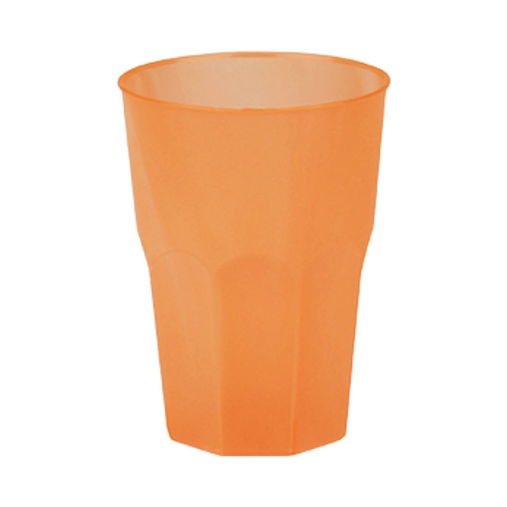 [3876-20F] Koktélos pohár PP opálos narancs 350ml (3dl-nél jel.) 20db/cs 420db/krt KIFUTÓ