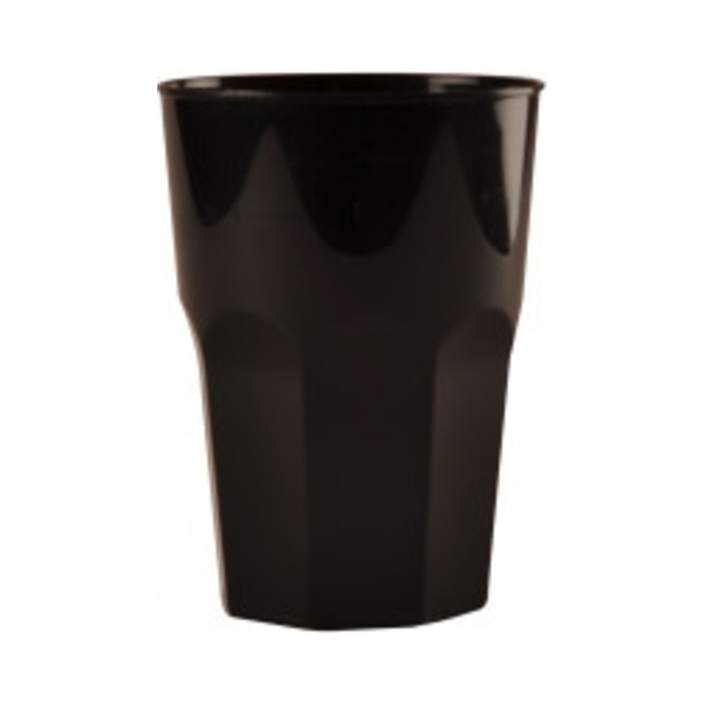Műanyag long-drink pohár fekete 350ml (3dl-nél jel.) PP 20db/cs 420db/krt