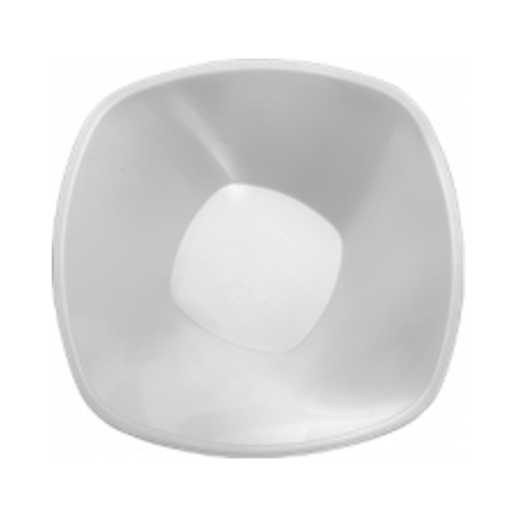[4058-11] Műanyag salátás tál szögletes fehér 1250ml 3db/cs.60db/krt.