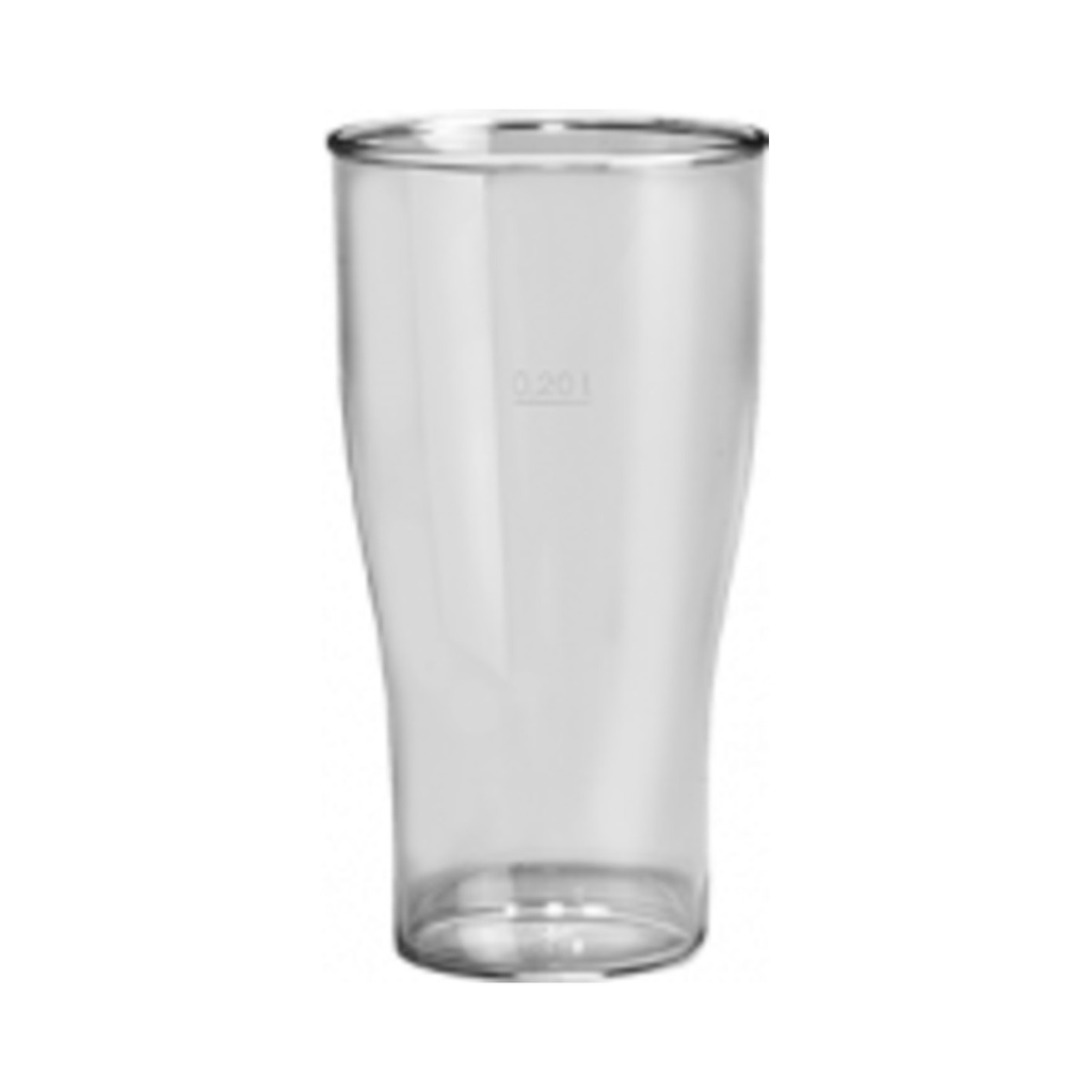 [2881] Műanyag sörös pohár 200ml-nél és 250 ml-nél jelölve 5db/cs 100db/krt SAN