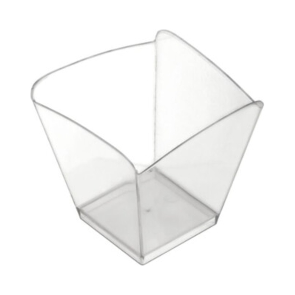 [6008-21] Onda desszertes tálka víztiszta 95ml 5,7x5,7cm (PS) 25db/cs 500db/krt