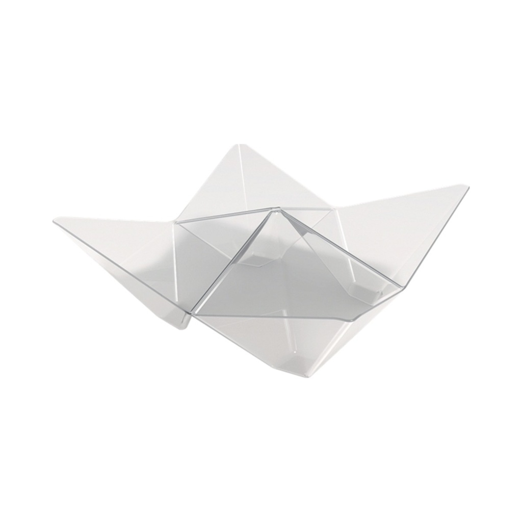 [6111-21] Origami négyrekeszes tálka víztiszta 103x103mm 25db/cs 500db/krt KIFUTÓ