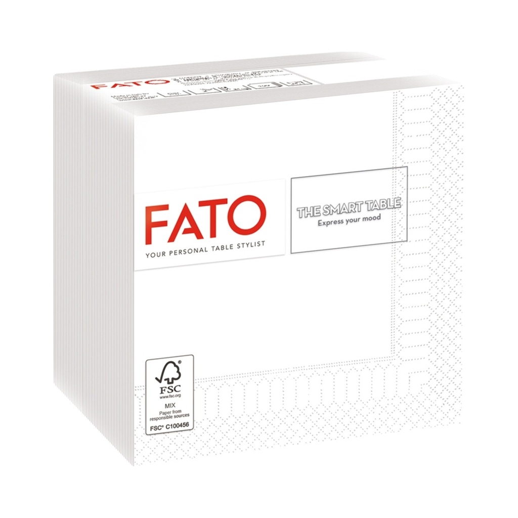 [541517W] Fato Koktélszalvéta fehér 24x24cm 2 rét. 100db/cs 24cs/krt