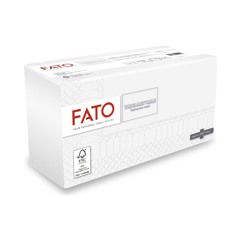 [541549] Fato szalvéta fehér 1/8 (38x38cm) 2 rét. 50db/cs 24cs/krt