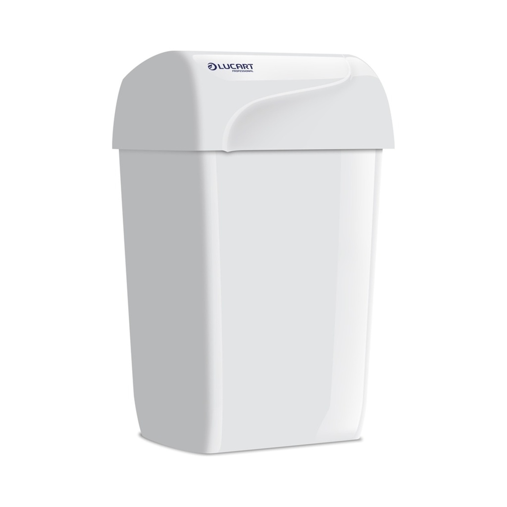 [892357] Identity nyitott fedelű műanyag szemetes FEHÉR 43L 609x420x290mm 2db/krt