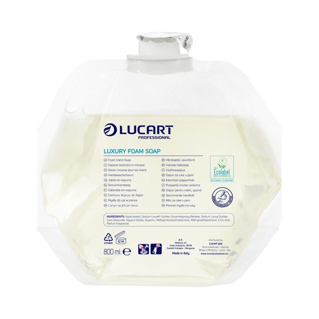 Luxury habsz. utántöltő patron 800ml 2000adag ÁTLÁTSZÓ (Identity adagolókhoz 892298, 892310) 6db/krt