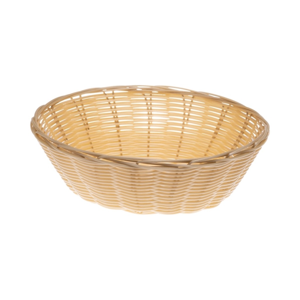 Kenyérkosár kerek polyrattan 22,5x8cm 12db/krt.