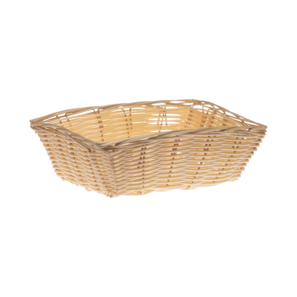 Kenyérkosár szögletes polyrattan 24x18x8cm