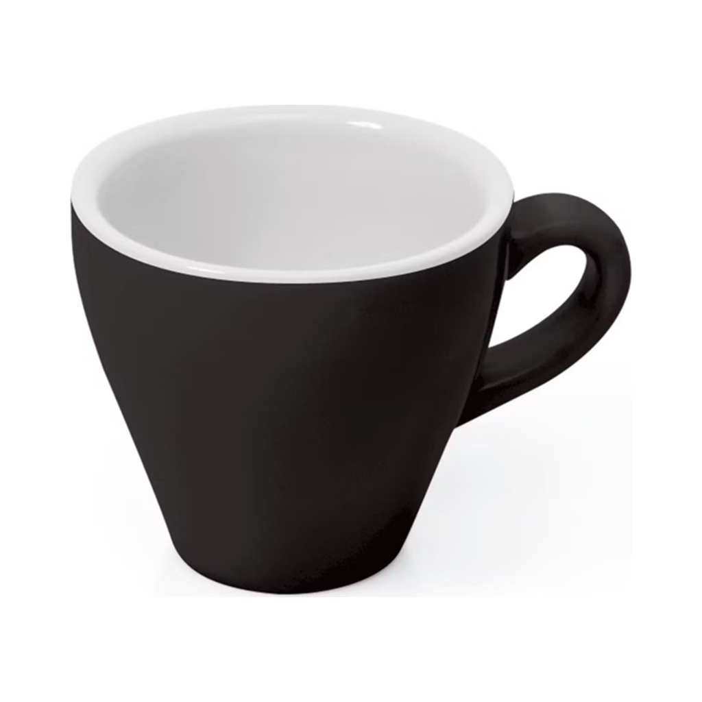 [4998009] Mokkás csésze 90ml Italia (fekete-fehér) 6db/krt
