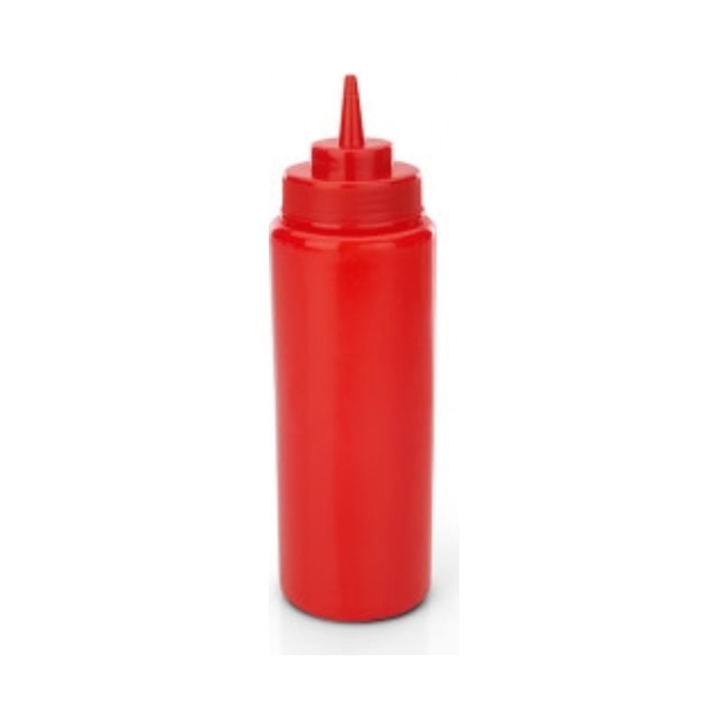Szószadagoló palack müa. piros 950ml átm.:8cm (széles szájú)