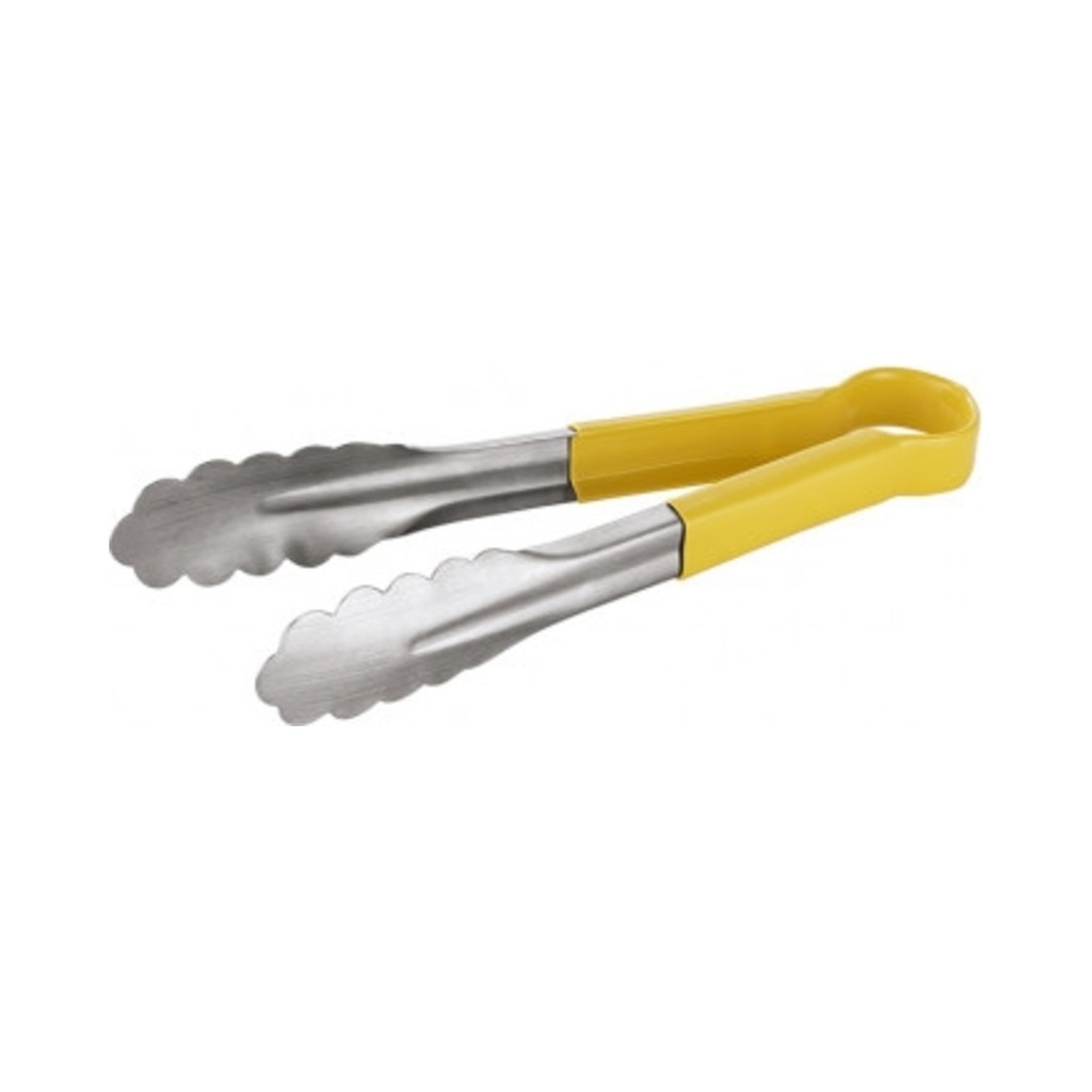 [1549243] Univerzális csipesz sárga műanyag PVC fogóval (V formájú) 24cm 12db/krt.
