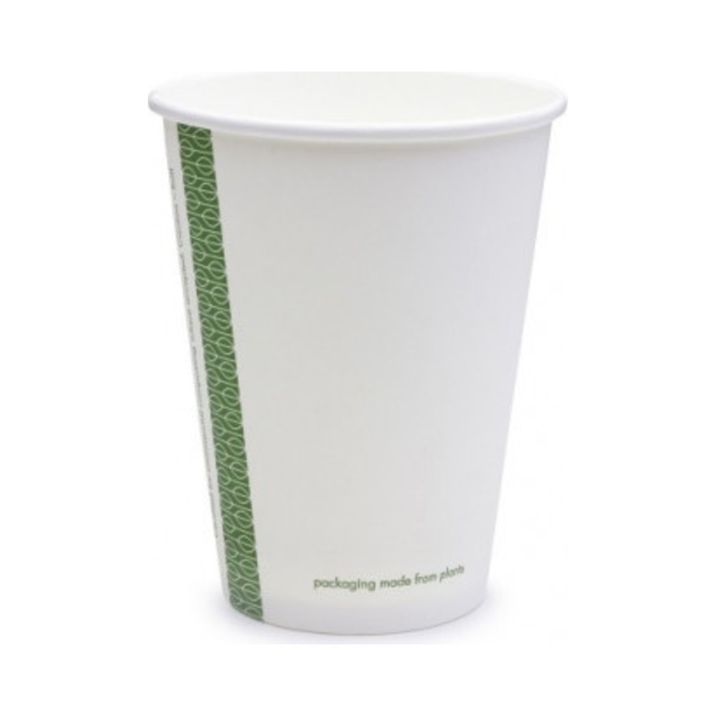 [LV-12] Papírpohár fehér komposztálható PLA bevonat 340ml (O89mm) 50db/cs 1000db/krt (V) (EU jelölt)