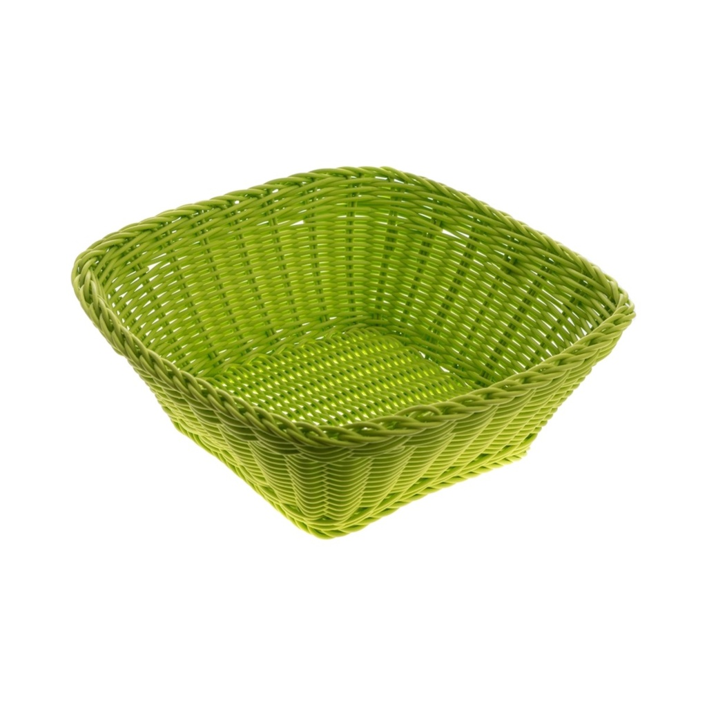 [2096537101] Saleen kosár szögletes 23x23x9 cm limezöld