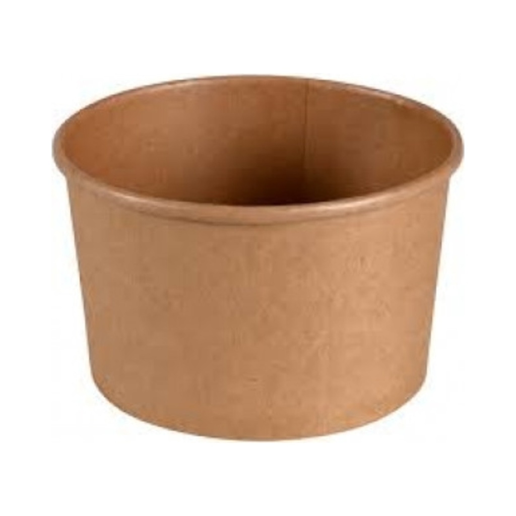[3111] DoEco Barna leveses/salátás papírtál 730ml 14,5x6,9cm 50db/cs 500db/krt