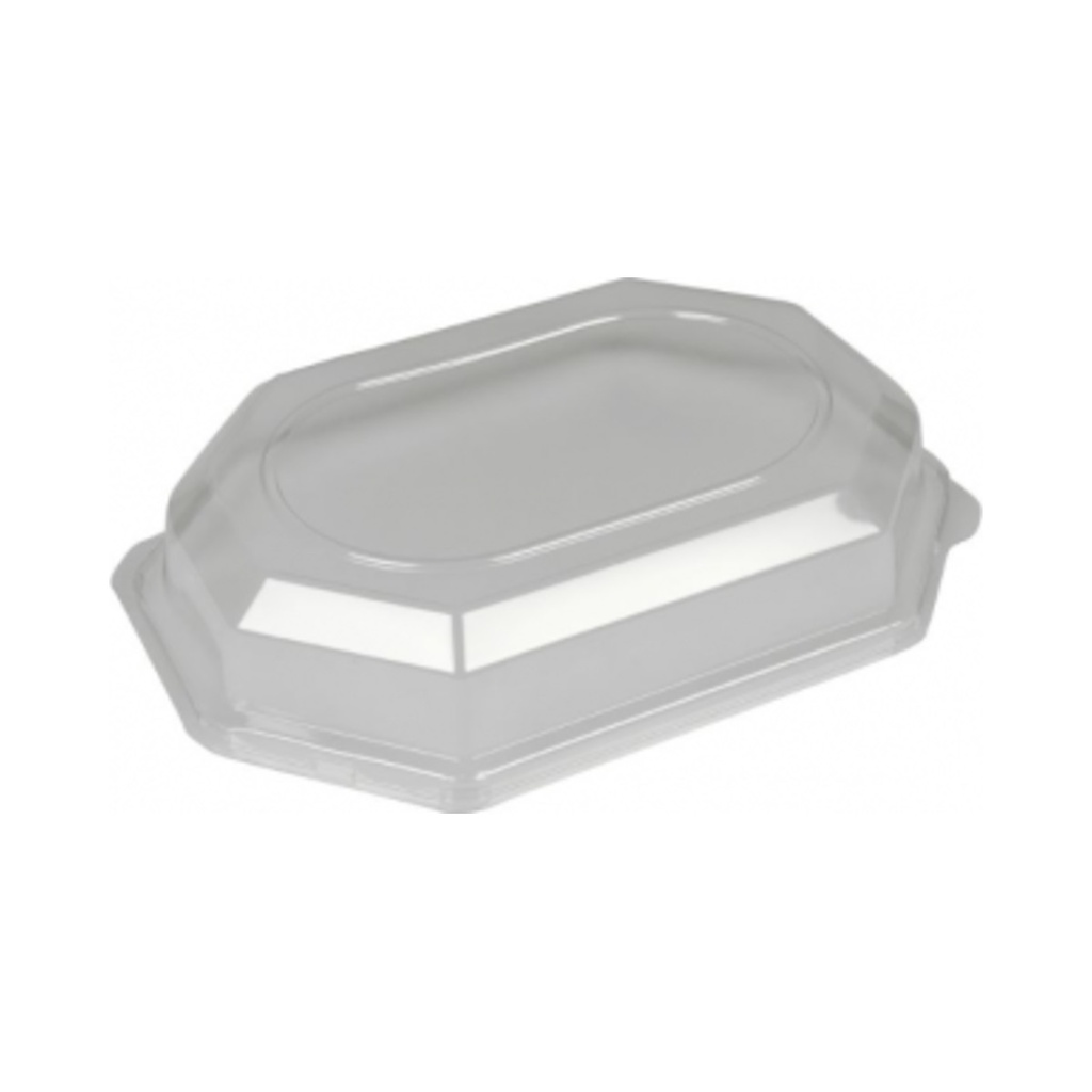 Műanyag átlátszó oktagon tető fekete szervírozó tálcához 36x26x6,3cm (1171) 10db/cs 50db/krt