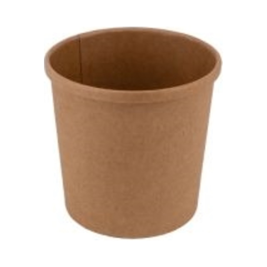 Komposztálható leveses papírtégely KRAFT 350ml (12oz) 25db/cs 500db/krt (A)