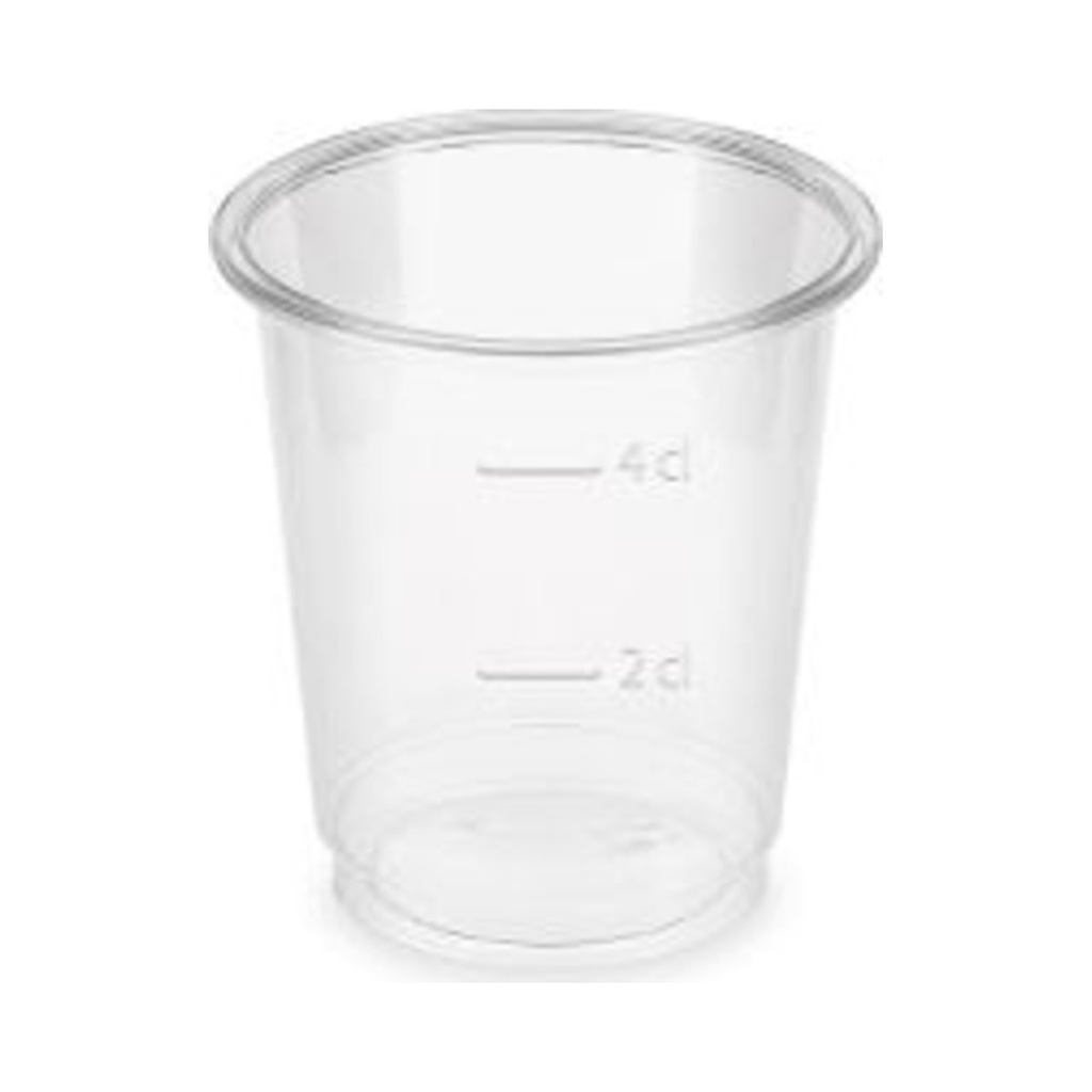 [POHE0043] Lebomló stampedlis pohár BIO PLA 2-4 cl 40db/cs 800db/krt  (W) ÚJ