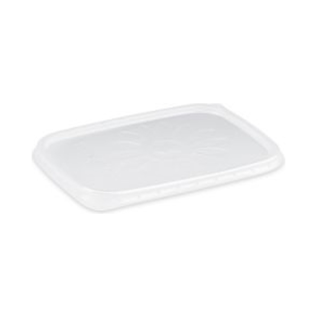 Műanyag szögletes tető (125-500ml) PP 100db/cs 1000db/krt ÚJ (W)