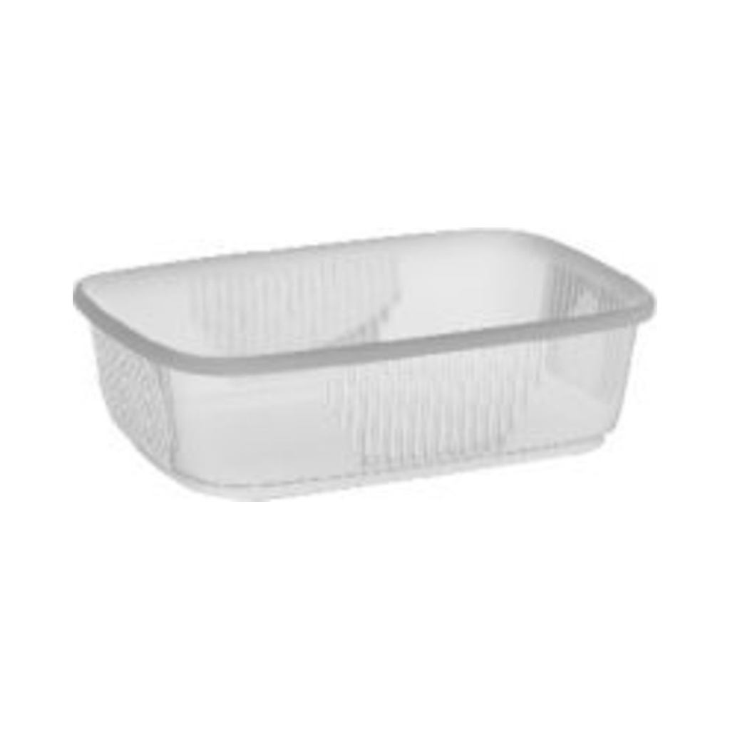 Műanyag szögletes tál natúr 150ml 10,8x8x3cm PP 100db/cs 1000db/krt ÚJ (W)