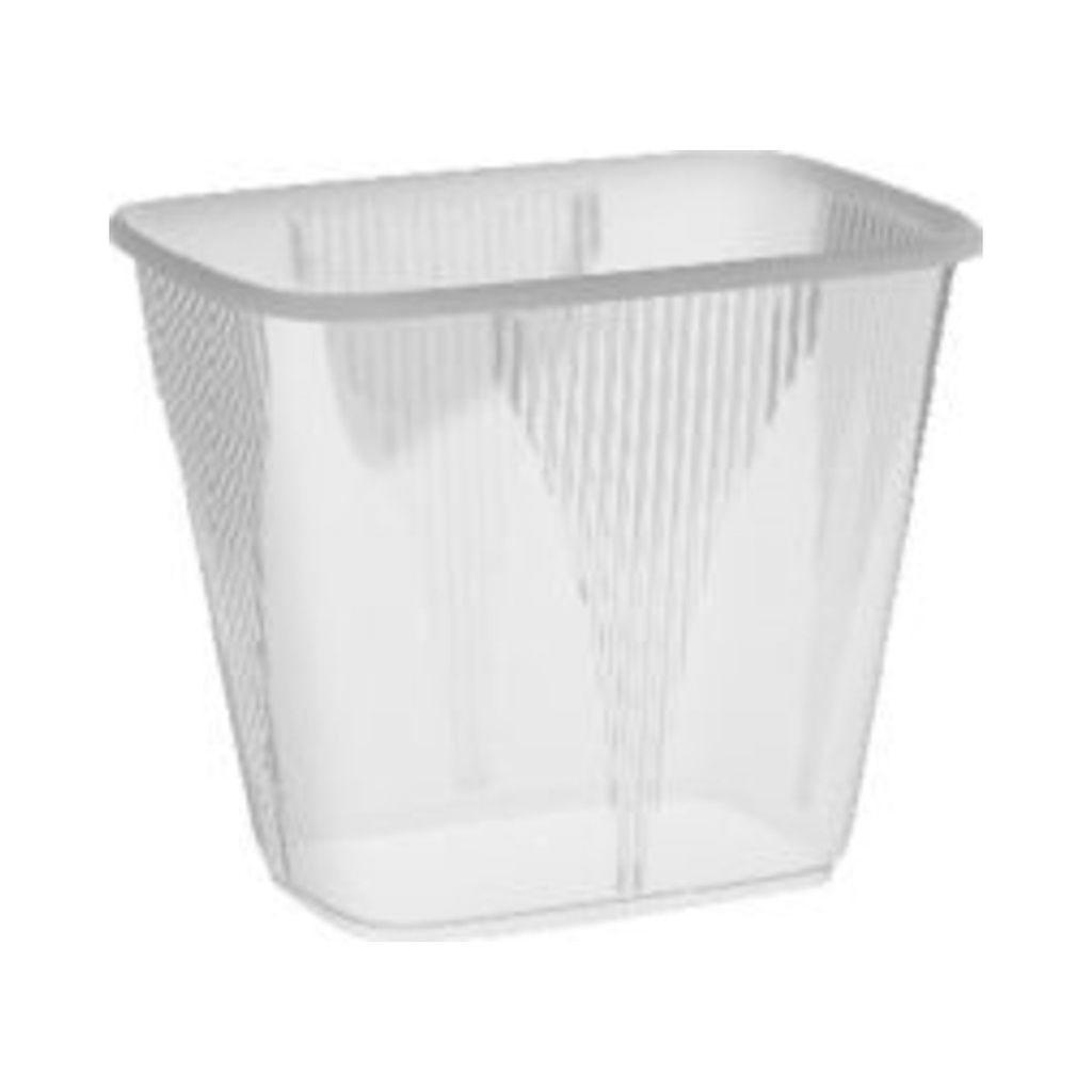 Műanyag szögletes tál natúr 500ml PP 100db/cs 1000db/krt (W)
