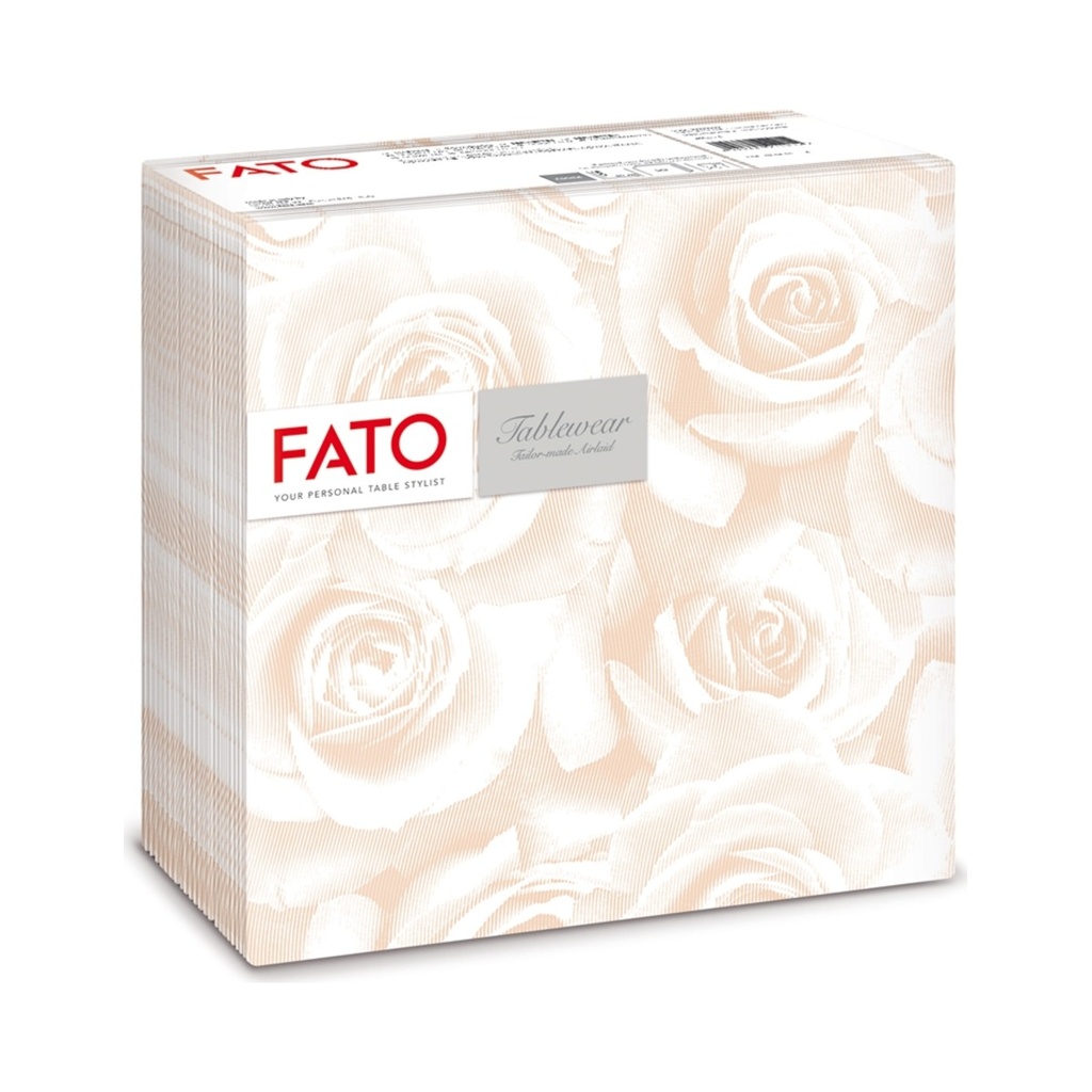 [88402600] Airlaid szalvéta Roses Champagne (40x40 cm) 50lap/csomag 16cs/krt