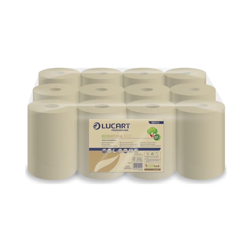 [861134] Eco Natural 14 CF joint papírtörlő 2 rét. (59m, 13cm átm. 255lap/tek) 12tek/krt