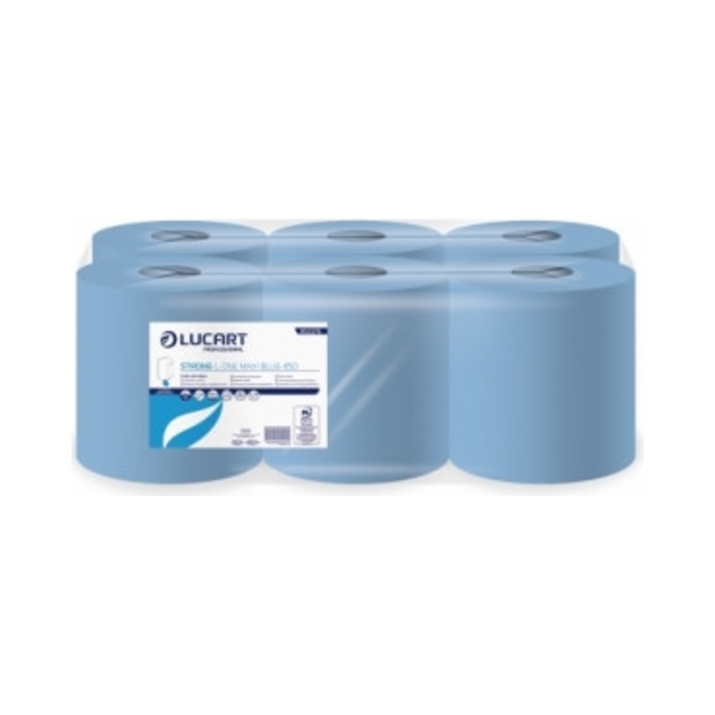 [852276] Strong L-one Maxi Blue 450 papírtörlő 6tek/krt (89287 adagolóhoz)