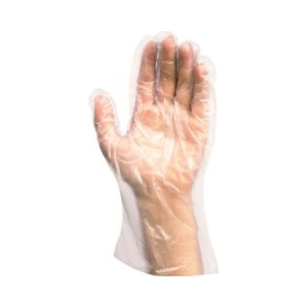 Fólia kesztyű egyszer használatos L-es- férfiaknak (LD-PE) 100db/cs (68117) (W)
