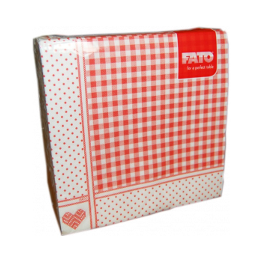 [82975000] Star szalvéta piros-fehér kockás 38x38cm 40lap/cs 24cs/krt