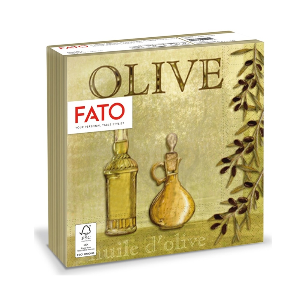 Szalvéta olívaolaj mintás (33x33 cm) 50db/cs 27cs/krt