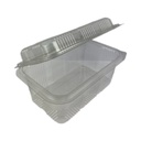 Műanyag összecsukható doboz 1000ml (PET) 254x193x70+22,5mm 100db/cs 600db/krt