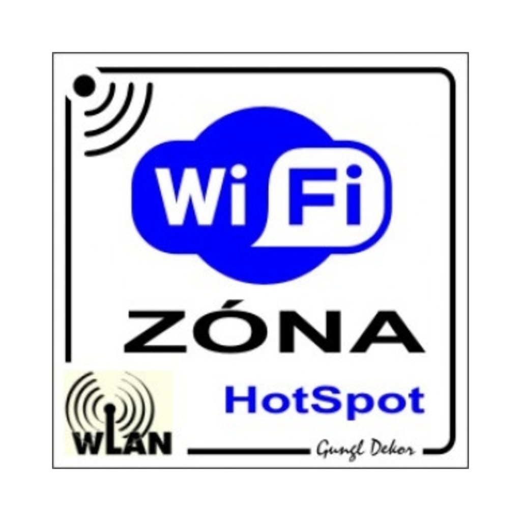 Öntapadós matrica 10x10cm WI-FI zóna
