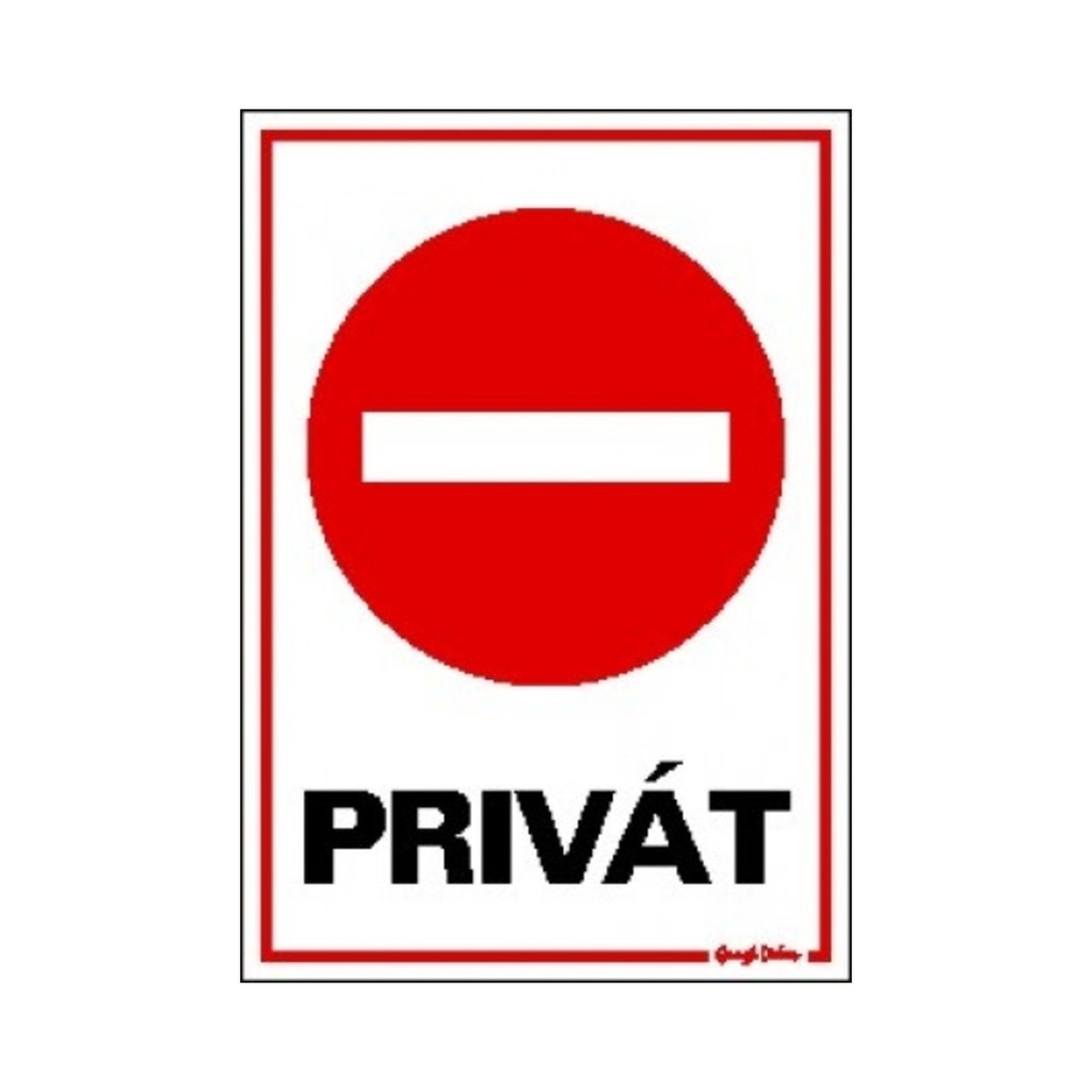 [C40] Öntapadós matrica A/5 17,5x25cm Privát