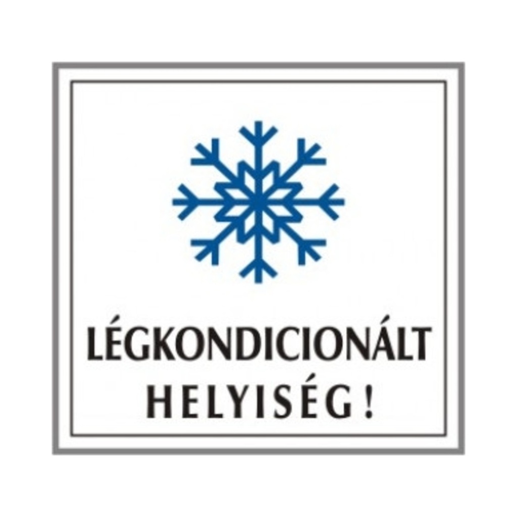 Öntapadós matrica kicsi 8 x 8 cm Légkondicionált helyiség