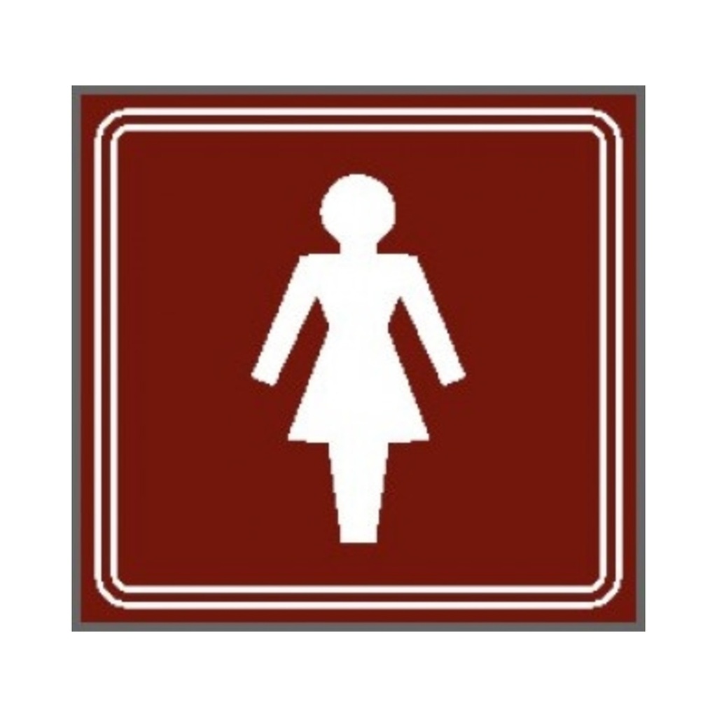 Öntapadós matrica kicsi 8 x 8 cm WC pálcikaemberes női