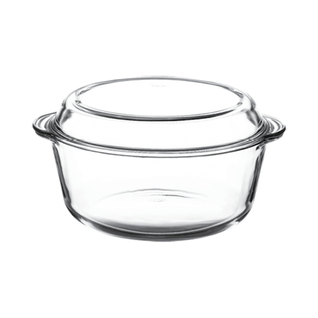 Borcam kerek üvegtál fedővel 3150ml (59013) 4db/krt