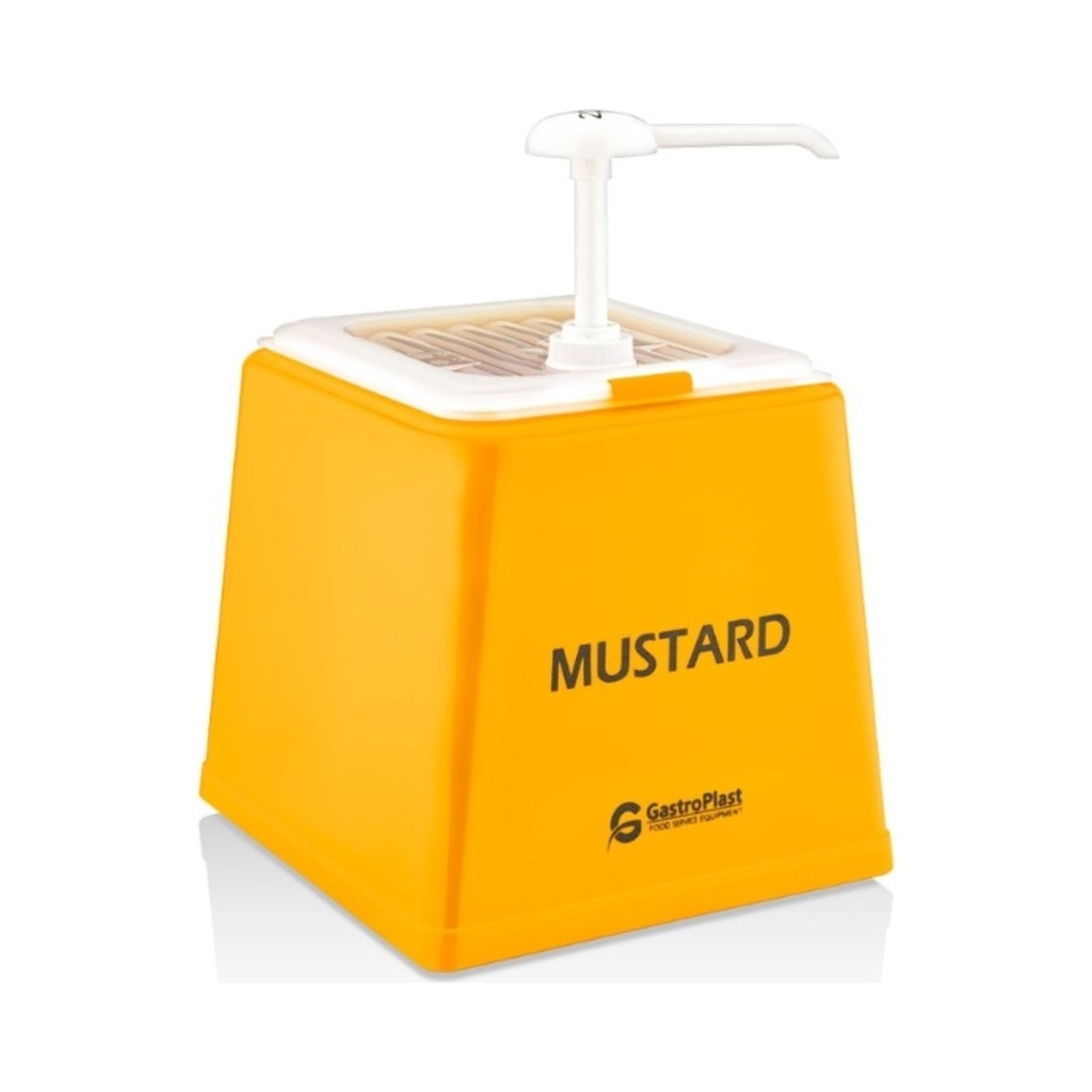 [GDH-01] Pumpás szószadagoló 2,5l (mustár) pultba tehető 1/6 200mm pp GN edénnyel