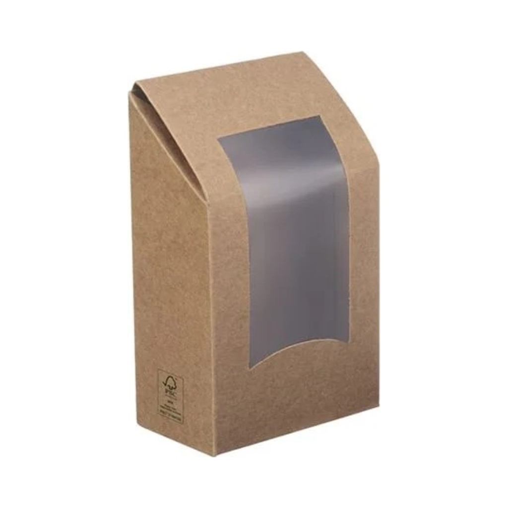 [QWTB2FSC] Barna papírdoboz wraphoz vagy szendvicshez 9,4x5,3x11/15cm 50db/cs 600db/krt