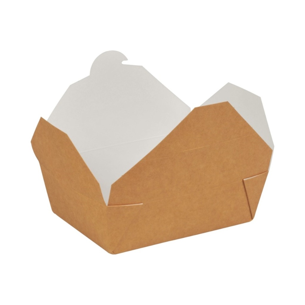 Szögletes összecsukható papírdoboz 750ml 14x10x5cm kraft 50db/cs 300db/krt