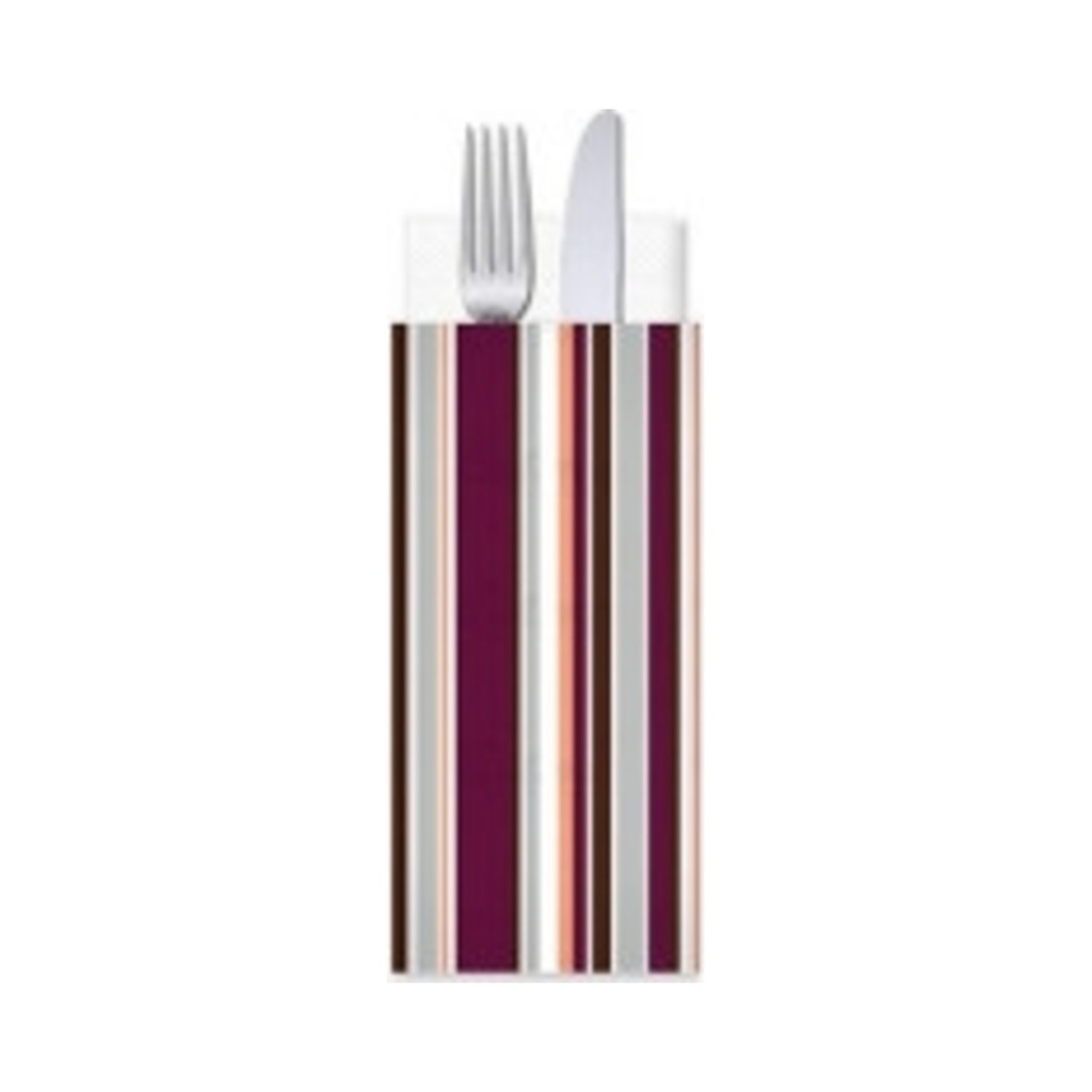 Evőeszköztartó szalvétával 38x38 laminált Rigoletto bordó 30db/cs 1000db/krt