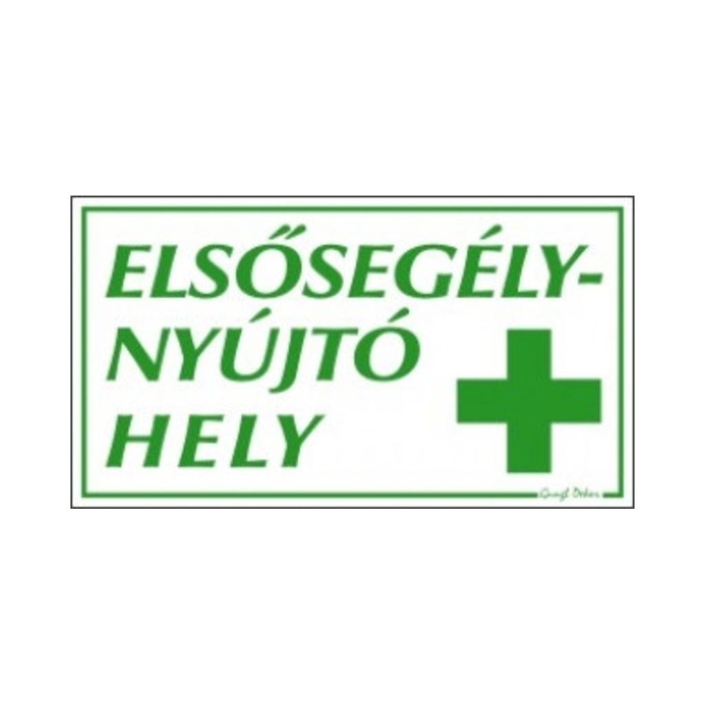 Dekortábla Elsősegélynyújtó hely