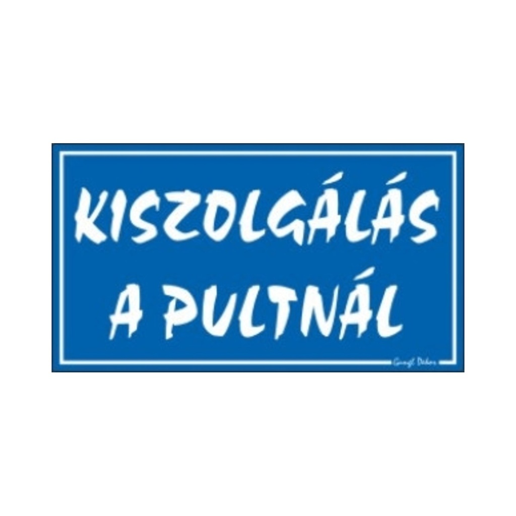 Dekortábla Kiszolgálás a pultnál
