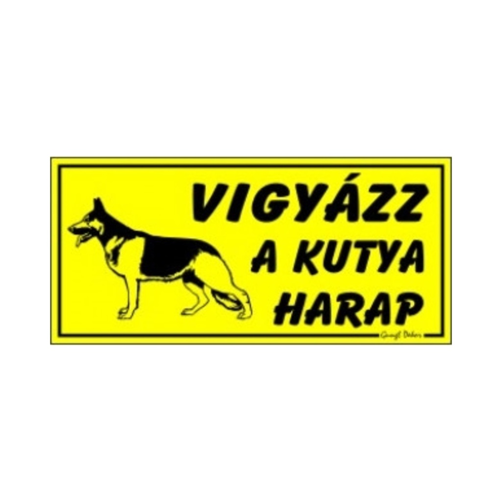 Dekortábla Vigyázz a kutya harap
