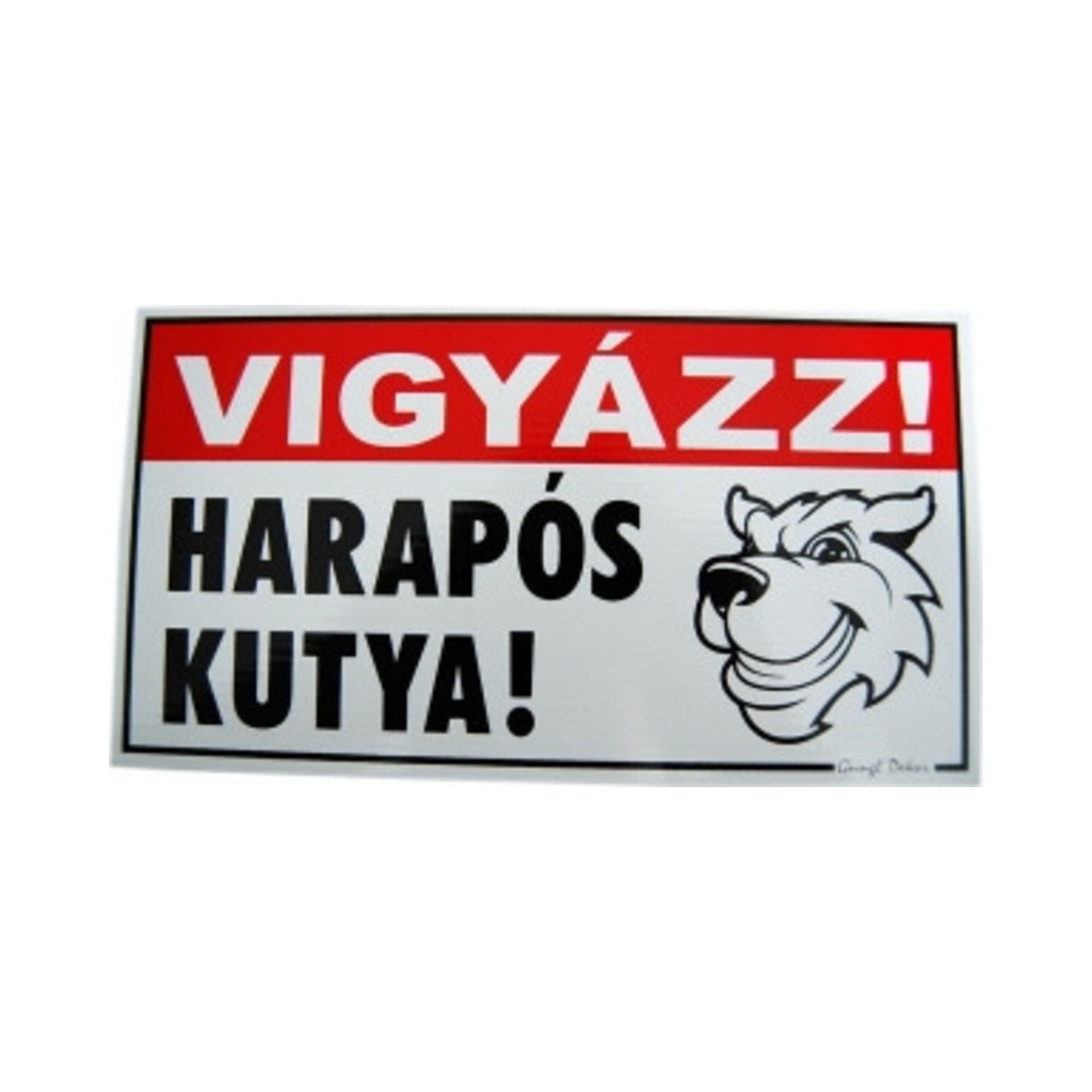 [E50] Dekortábla Vigyázz harapós kutya