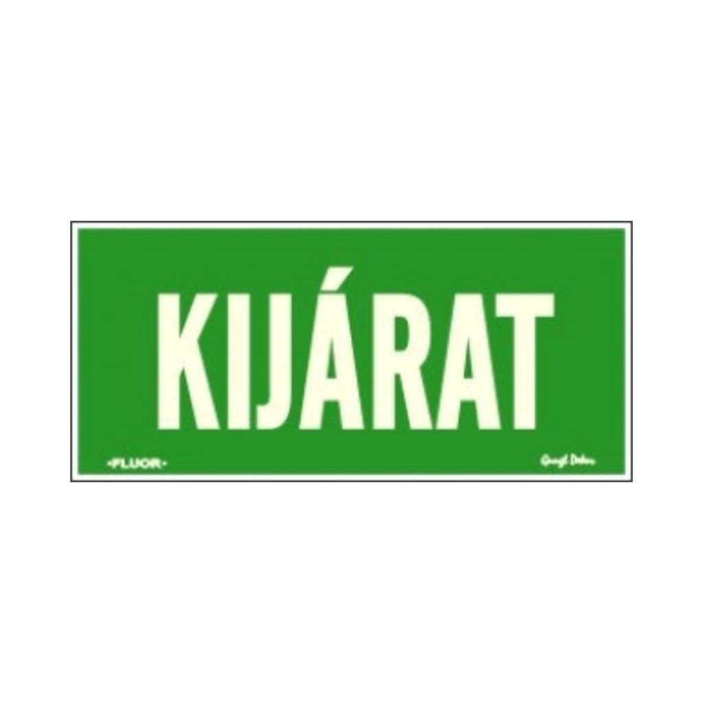 Dekortábla fluoreszkáló Kijárat