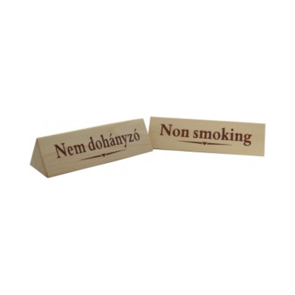 [J3] Dekortábla nem dohányzó fa háromszög