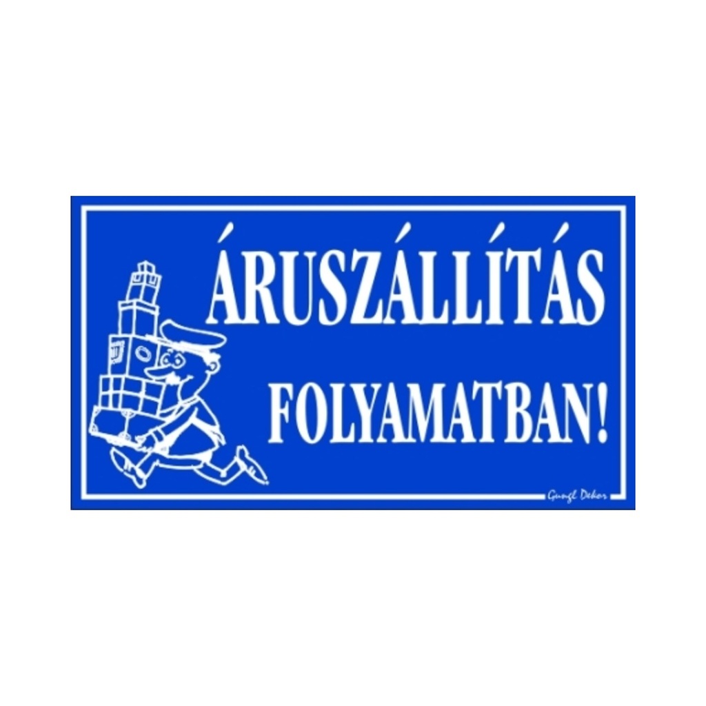 Dekortábla Áruszállítás folyamatban