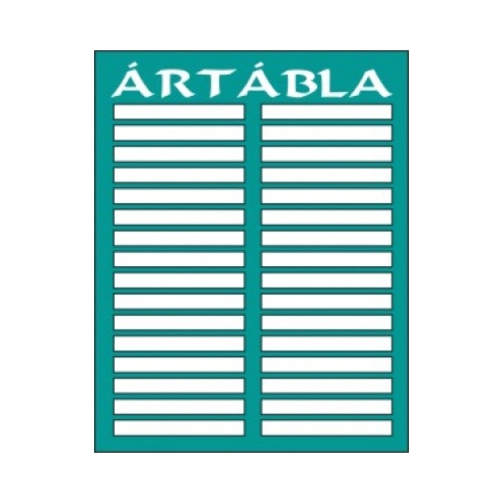 [102] ÁRTÁBLA 32 REKESZES 1CS PAPÍRCSÍKKAL