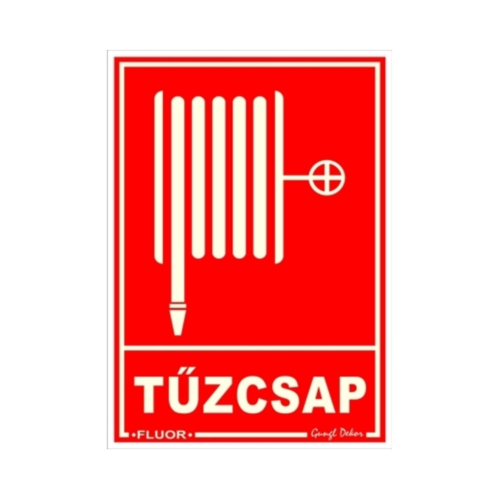 Öntapadós fluoreszkálós matrica Tűzcsap