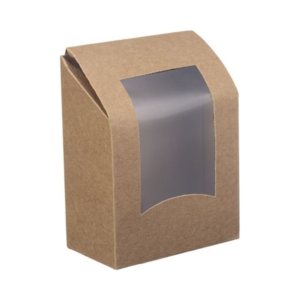 [QWTB1] Barna papírdoboz wraphoz vagy szendvicshez 9x5x9/12cm 50db/cs 600db/krt